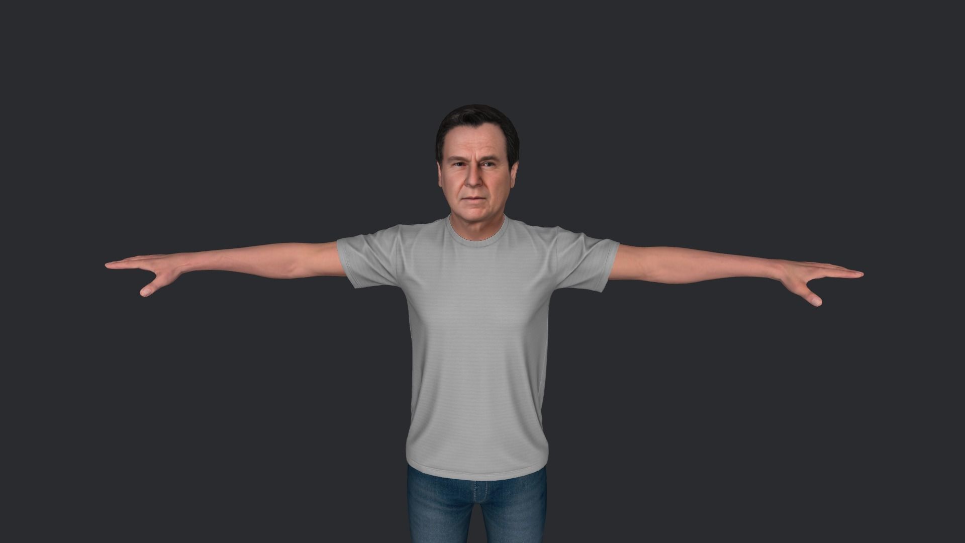 Ronald Reagan Hyper Realistic Full Body Rigged Character 3D model_17