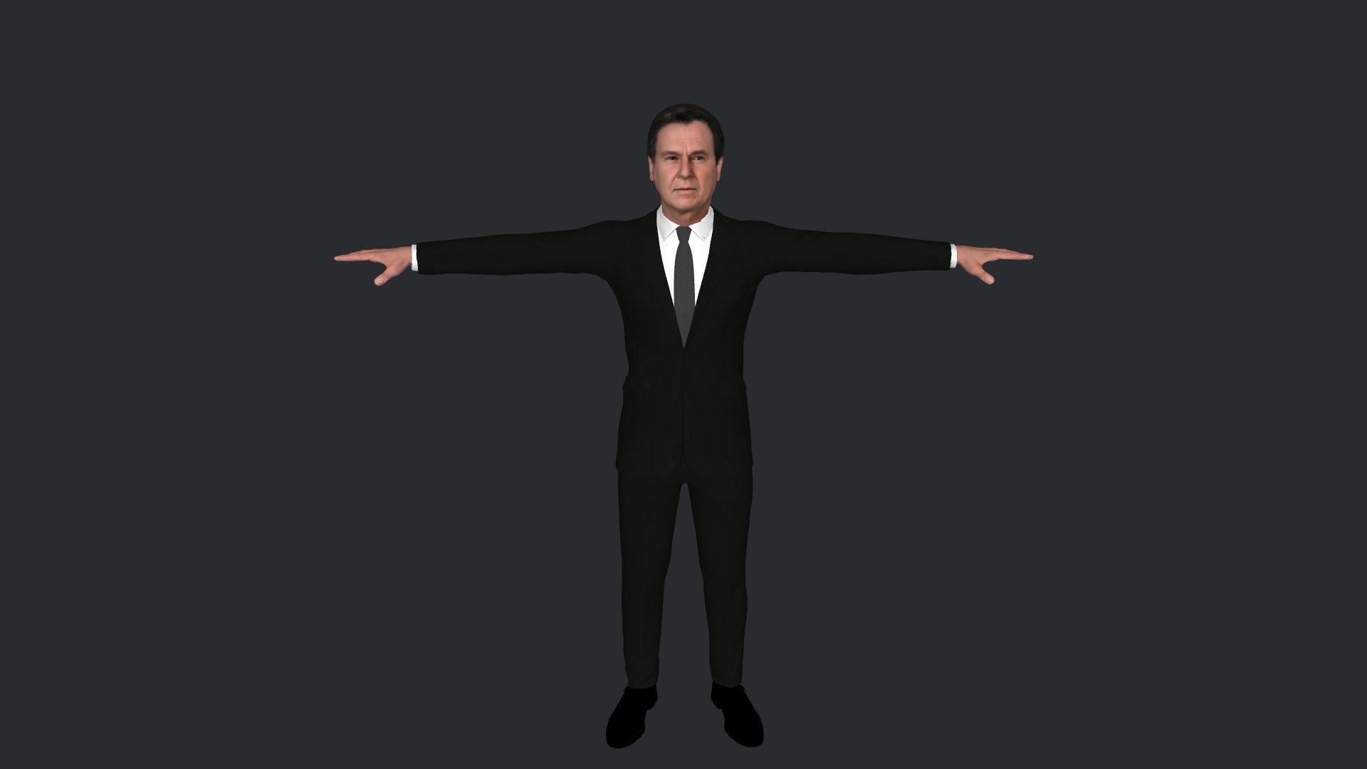Ronald Reagan Hyper Realistic Full Body Rigged Character 3D model_12