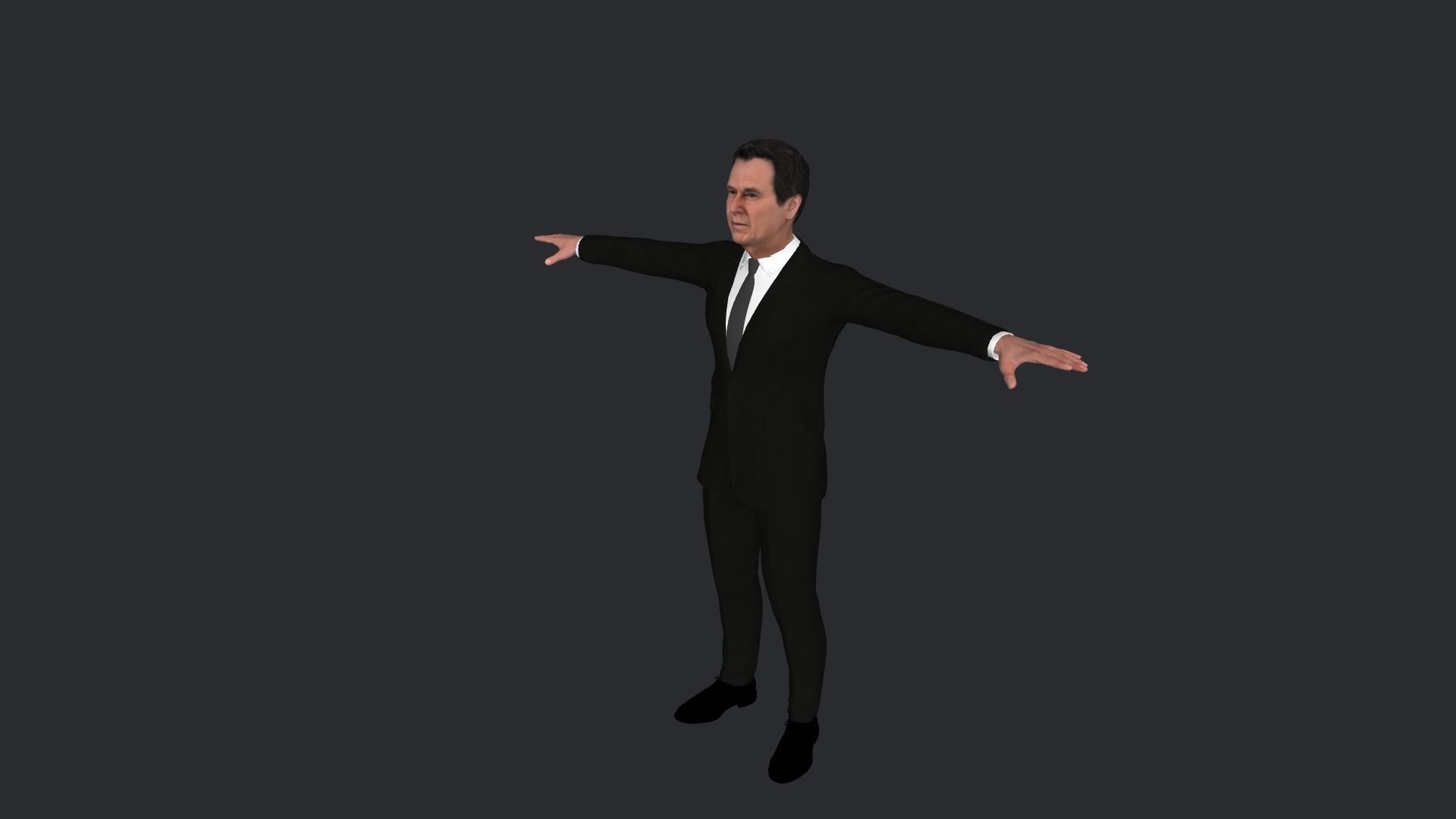 Ronald Reagan Hyper Realistic Full Body Rigged Character 3D model_20