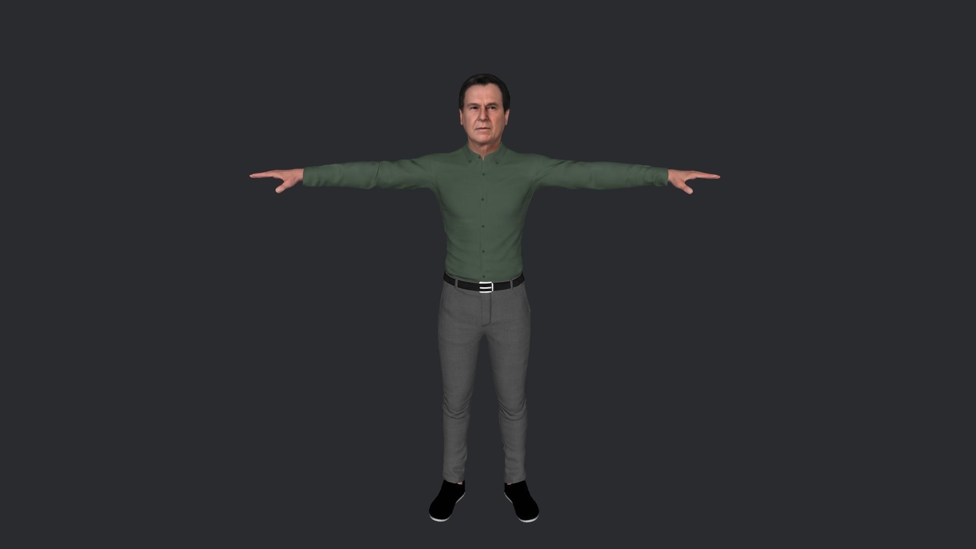 Ronald Reagan Hyper Realistic Full Body Rigged Character 3D model_2