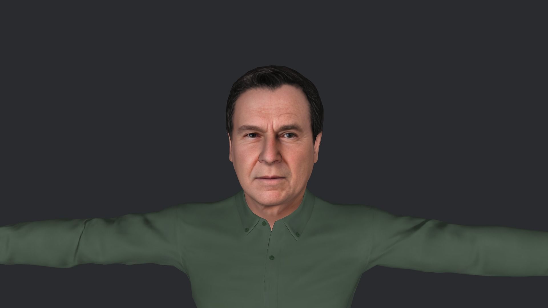 Ronald Reagan Hyper Realistic Full Body Rigged Character 3D model_25