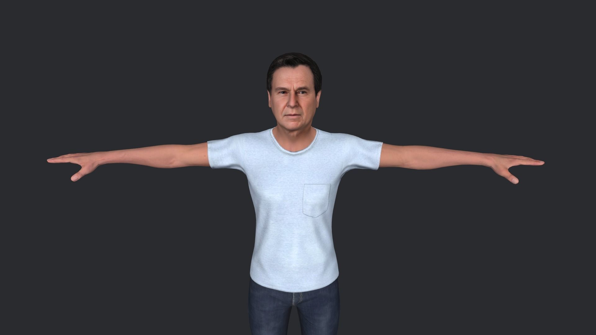 Ronald Reagan Hyper Realistic Full Body Rigged Character 3D model_6