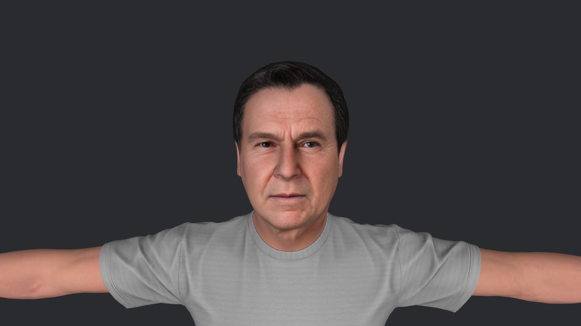 Ronald Reagan Hyper Realistic Full Body Rigged Character 3D model_16