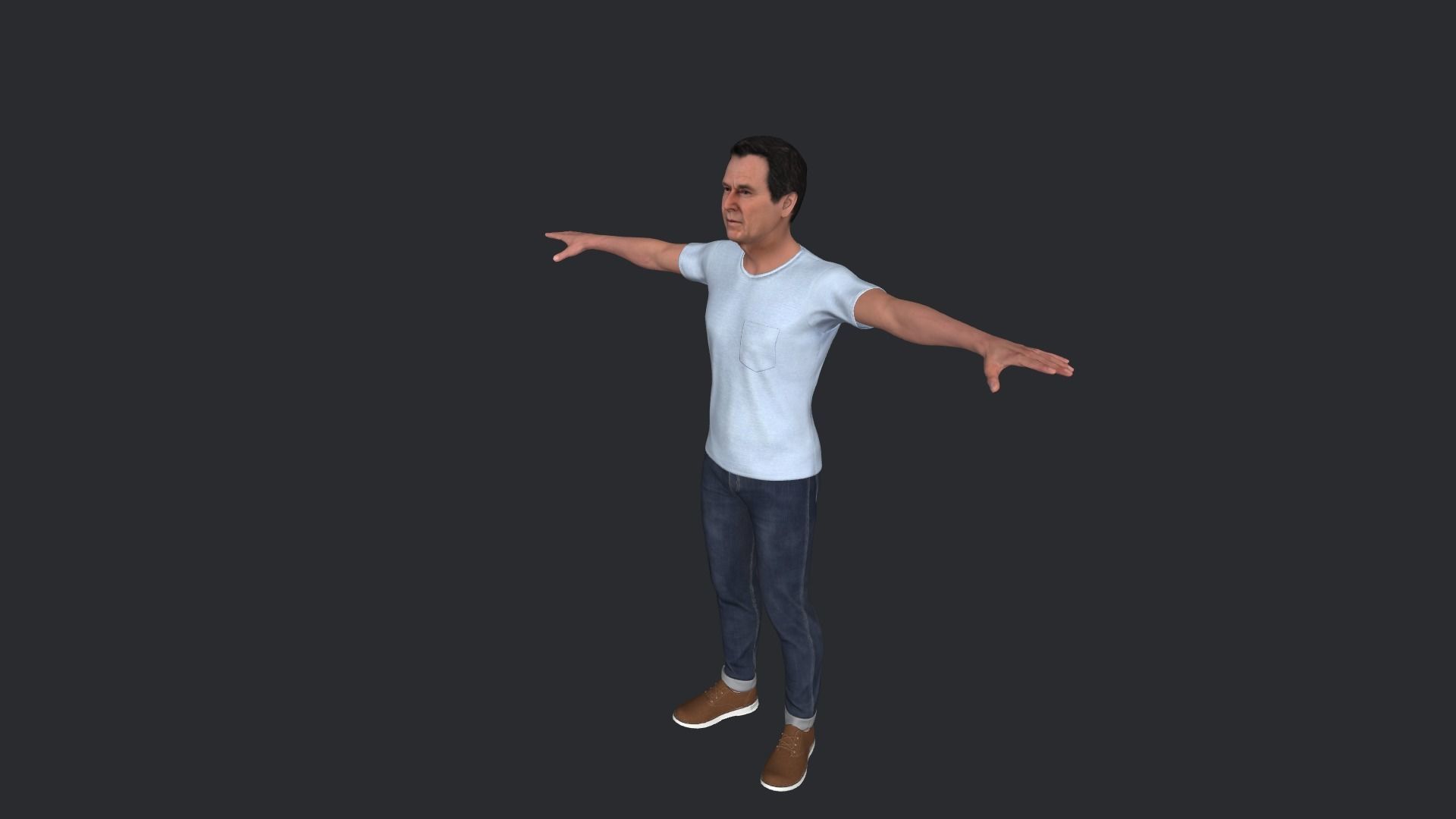 Ronald Reagan Hyper Realistic Full Body Rigged Character 3D model_8