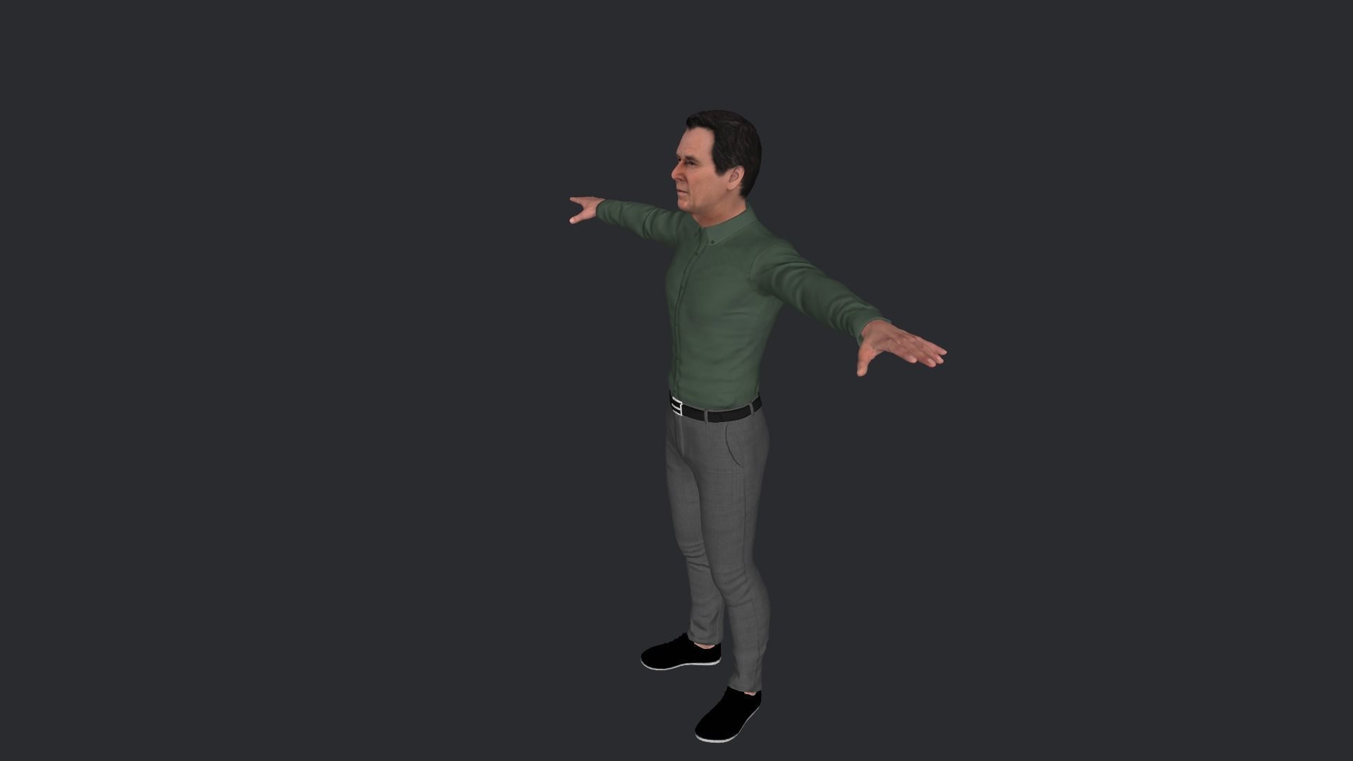 Ronald Reagan Hyper Realistic Full Body Rigged Character 3D model_3