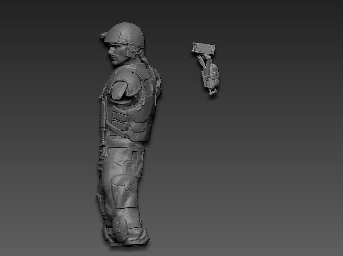 aliens soldier 3D print model_25
