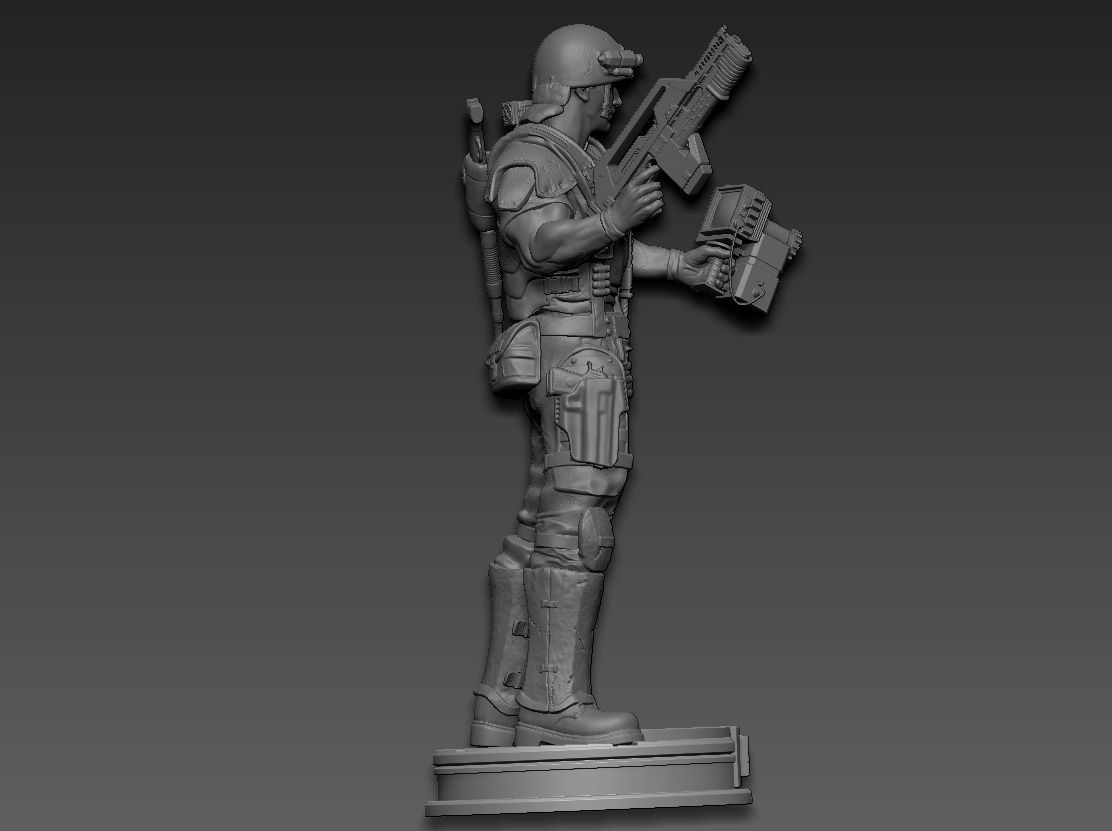 aliens soldier 3D print model_13