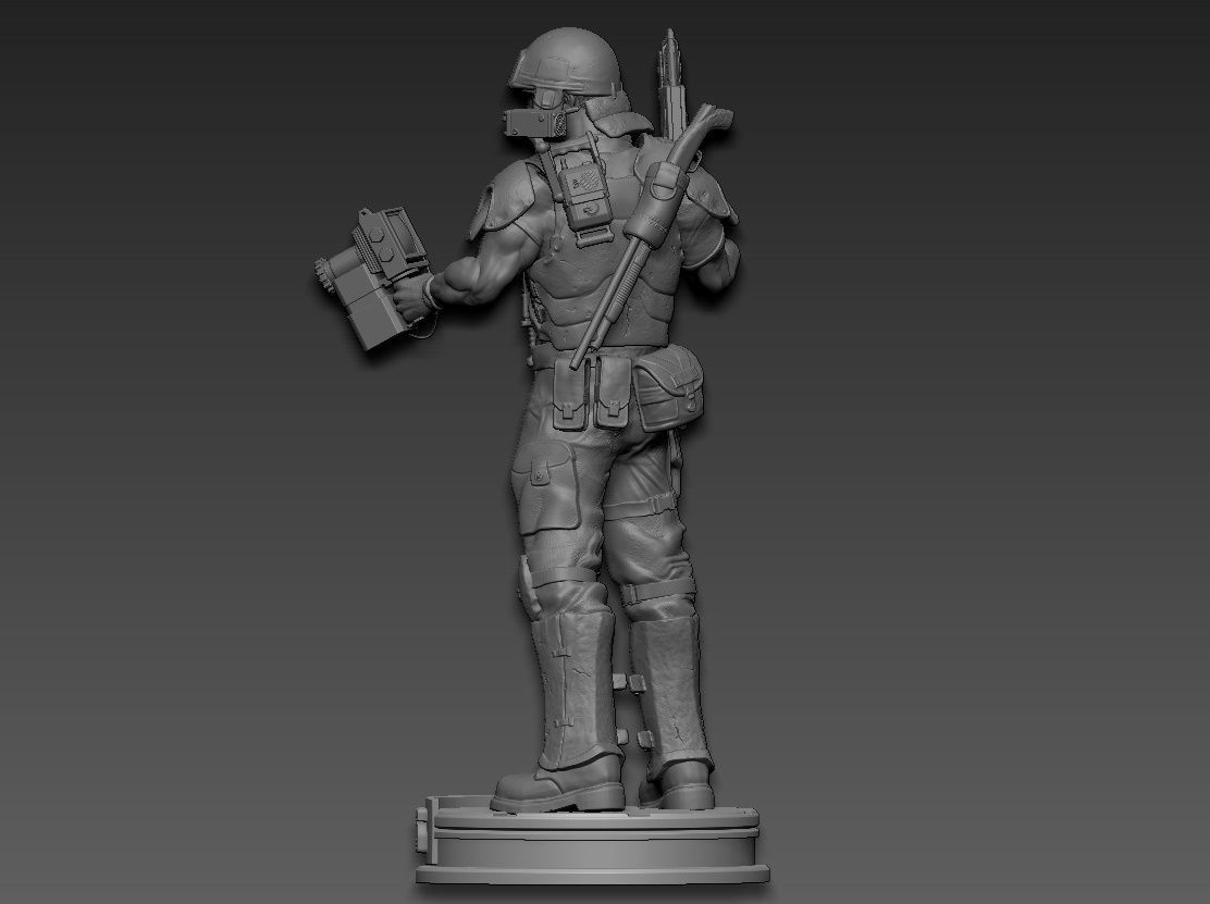 aliens soldier 3D print model_8