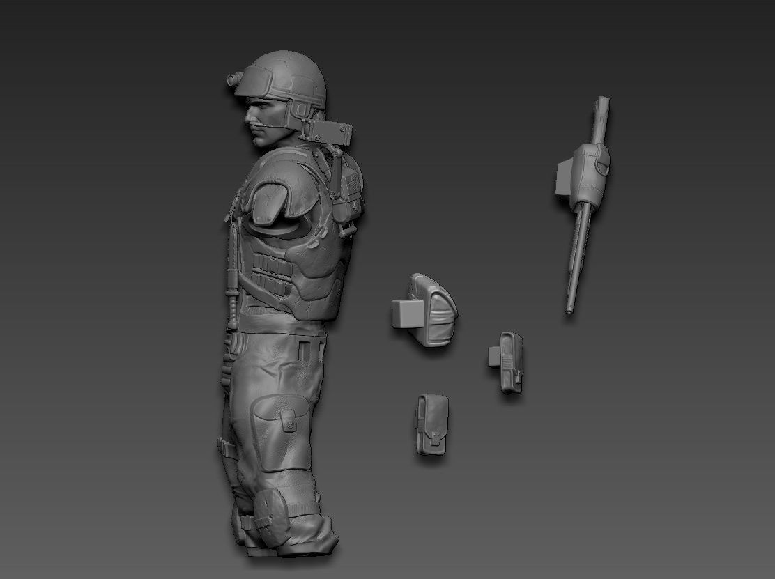 aliens soldier 3D print model_24