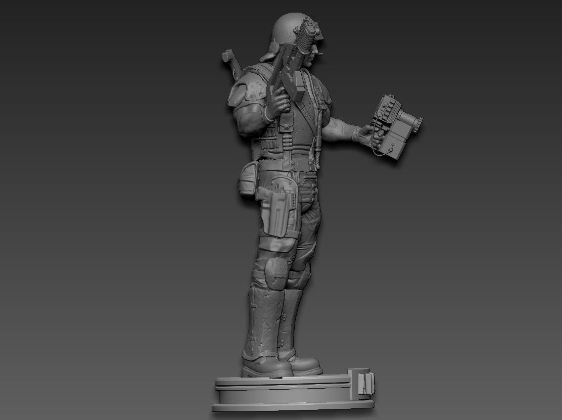 aliens soldier 3D print model_14