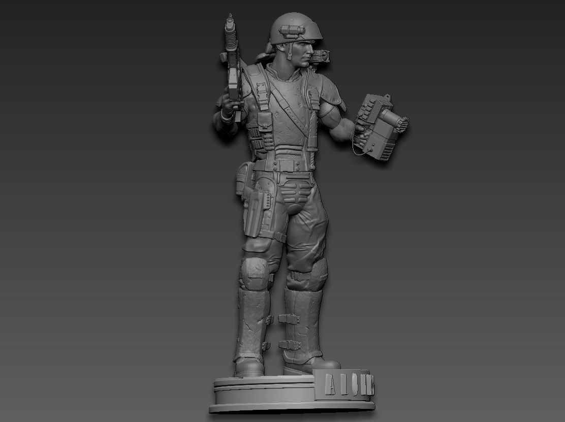 aliens soldier 3D print model_15