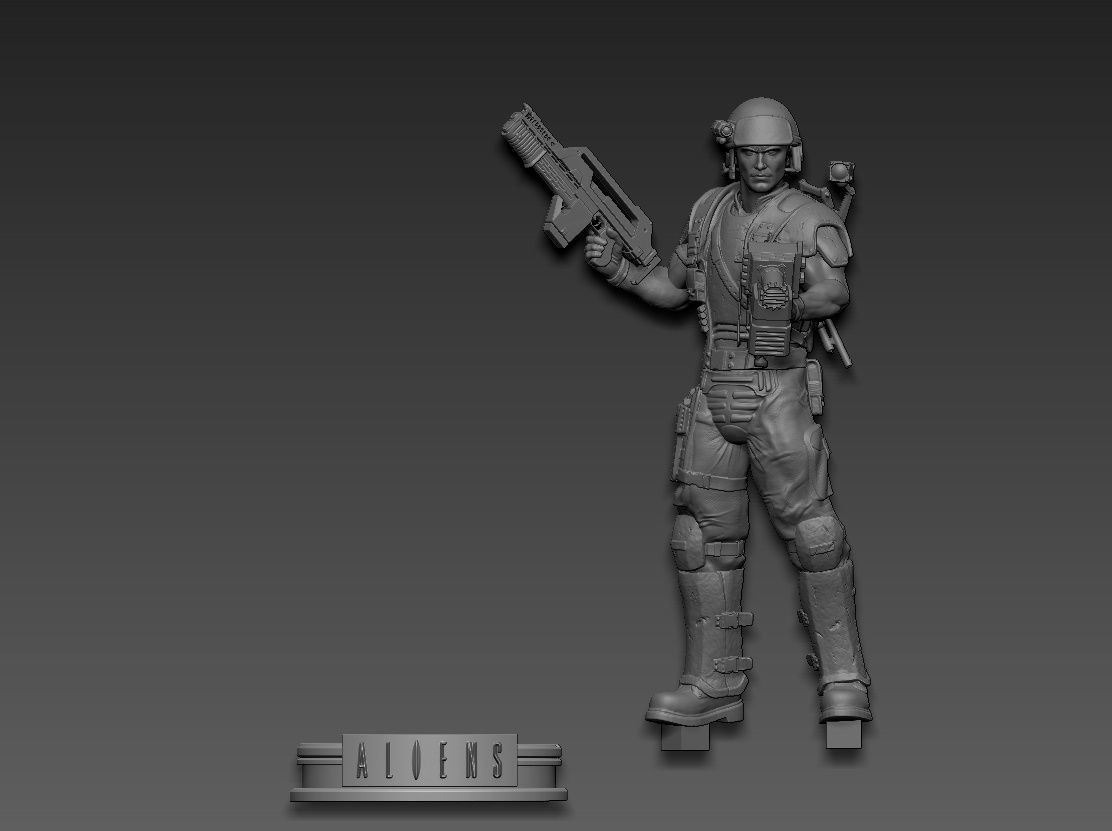 aliens soldier 3D print model_21