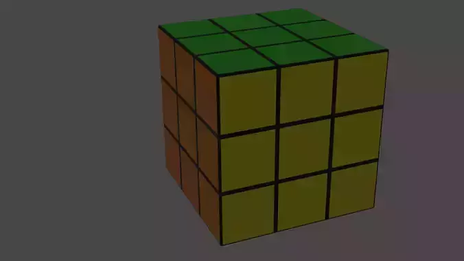 rubiks cube 3d model coloured model 3D model