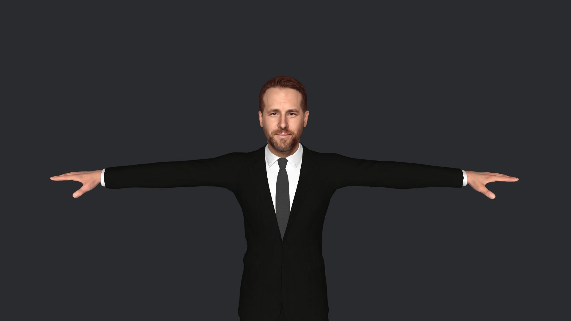 RYAN REYNOLDS Hyper Realistic Full Body Rigged Character 3D model_1
