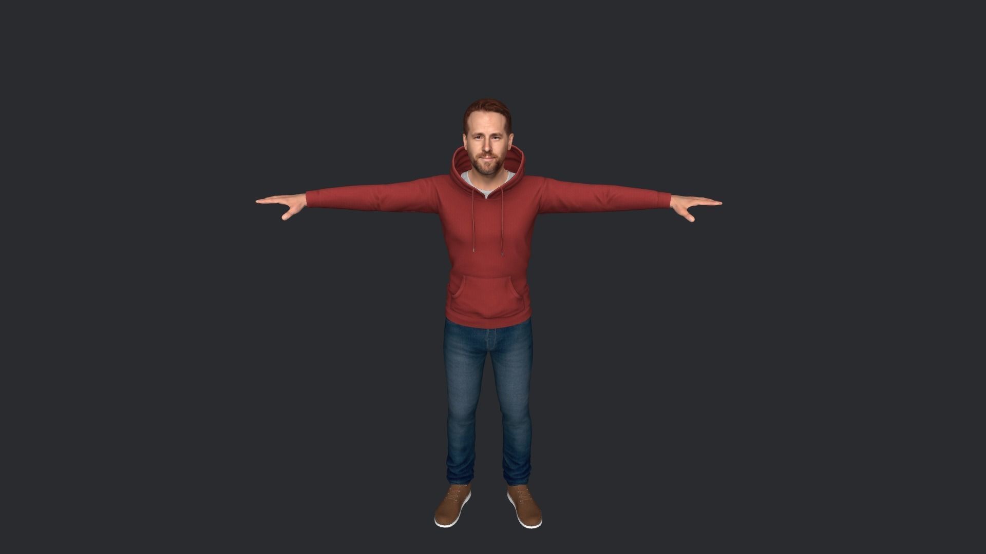 RYAN REYNOLDS Hyper Realistic Full Body Rigged Character 3D model_9