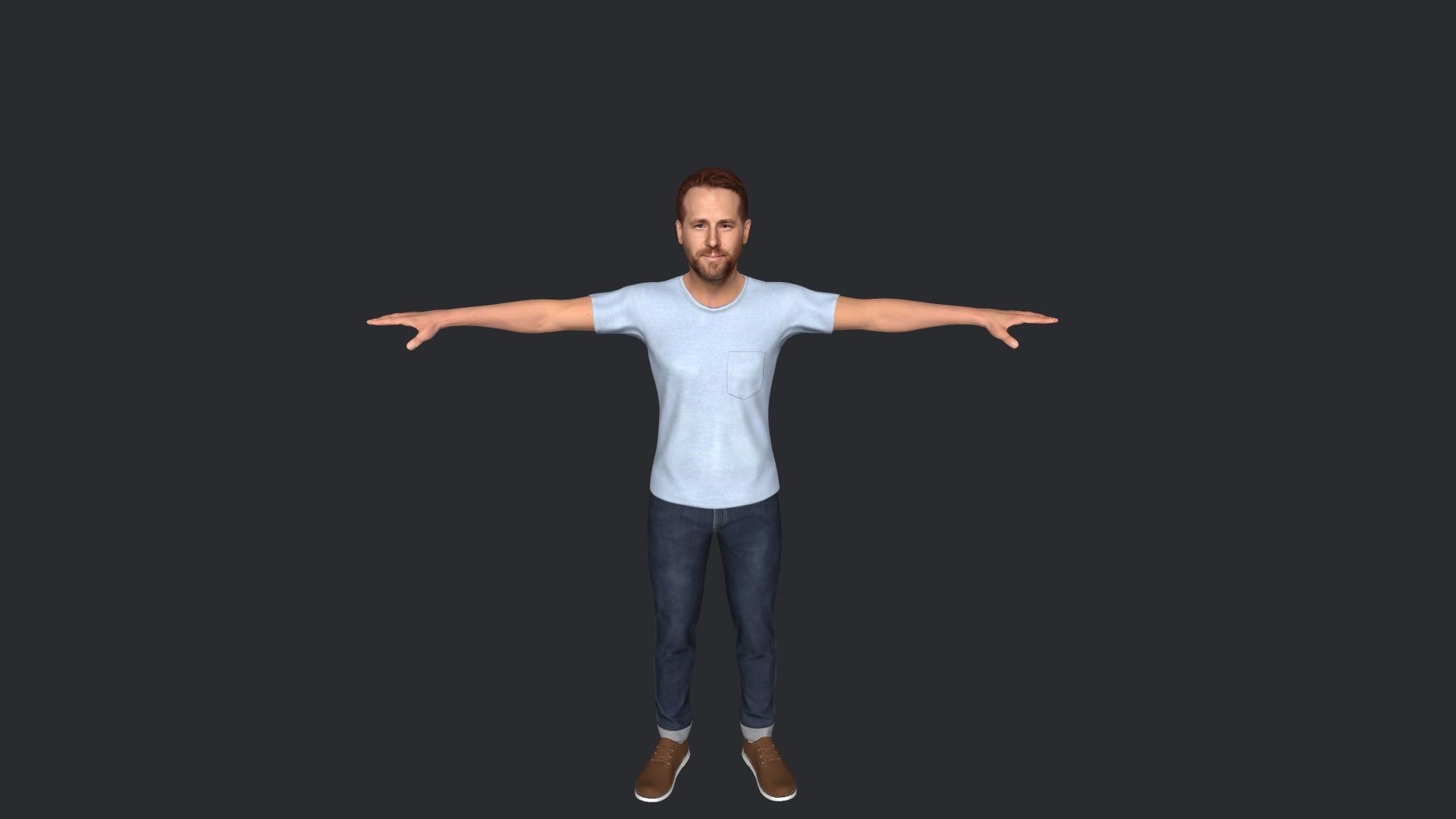 RYAN REYNOLDS Hyper Realistic Full Body Rigged Character 3D model_4