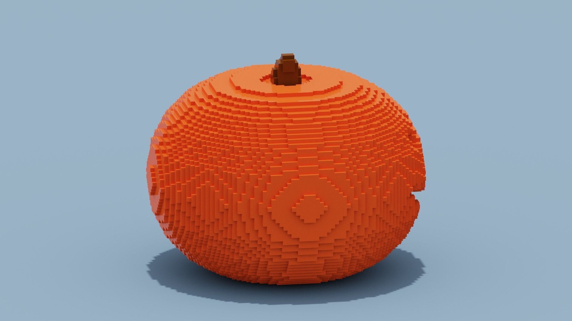 Voxel Halloween Pumpkin 3D model_11