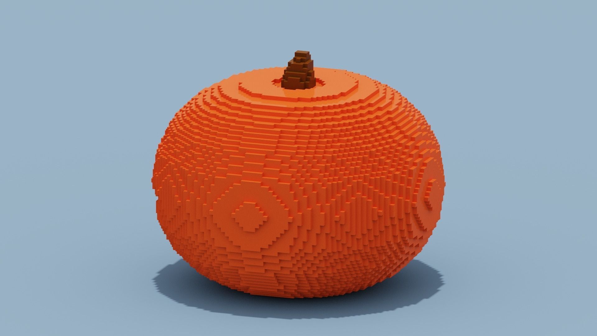 Voxel Halloween Pumpkin 3D model_6