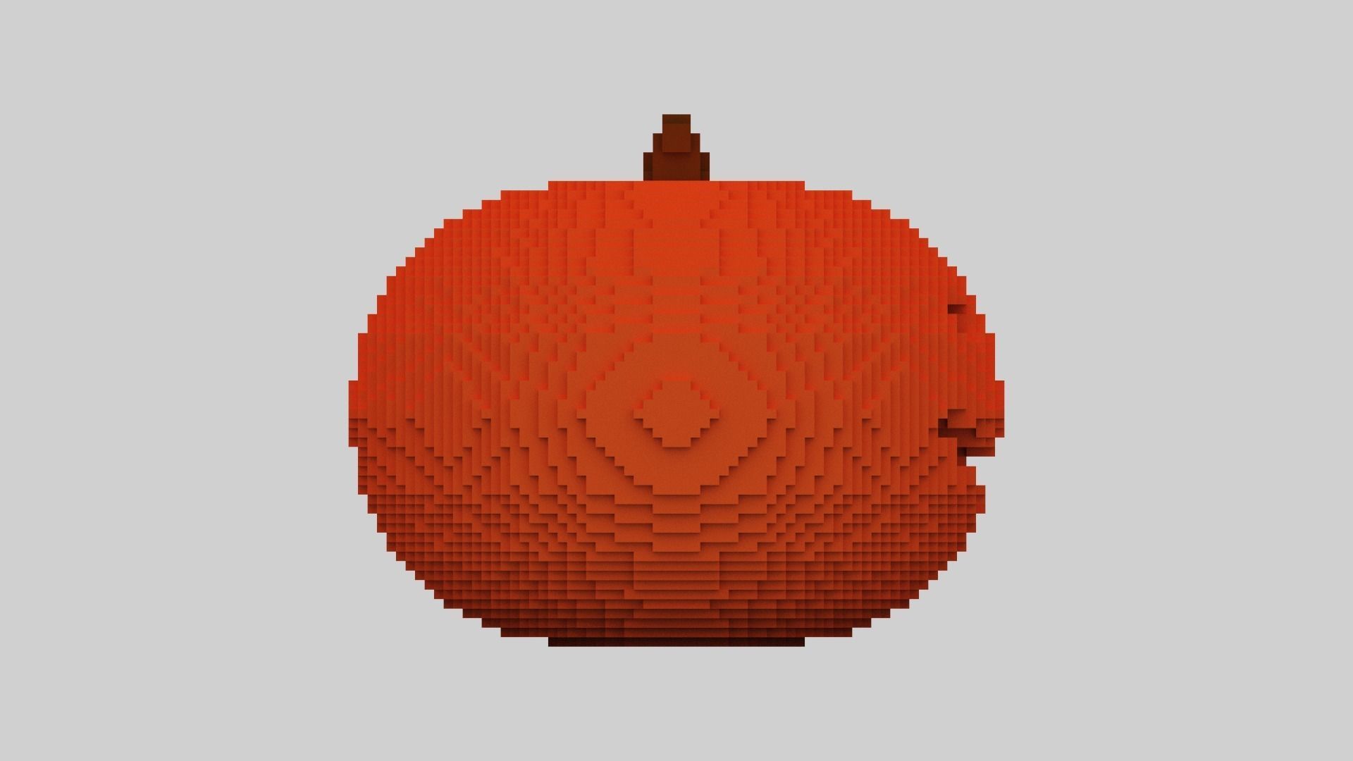 Voxel Halloween Pumpkin 3D model_3