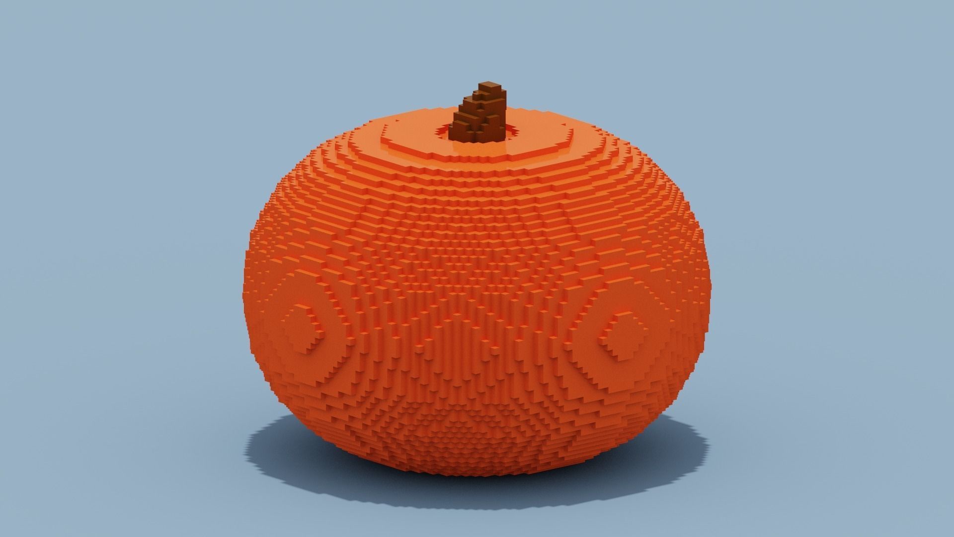 Voxel Halloween Pumpkin 3D model_7