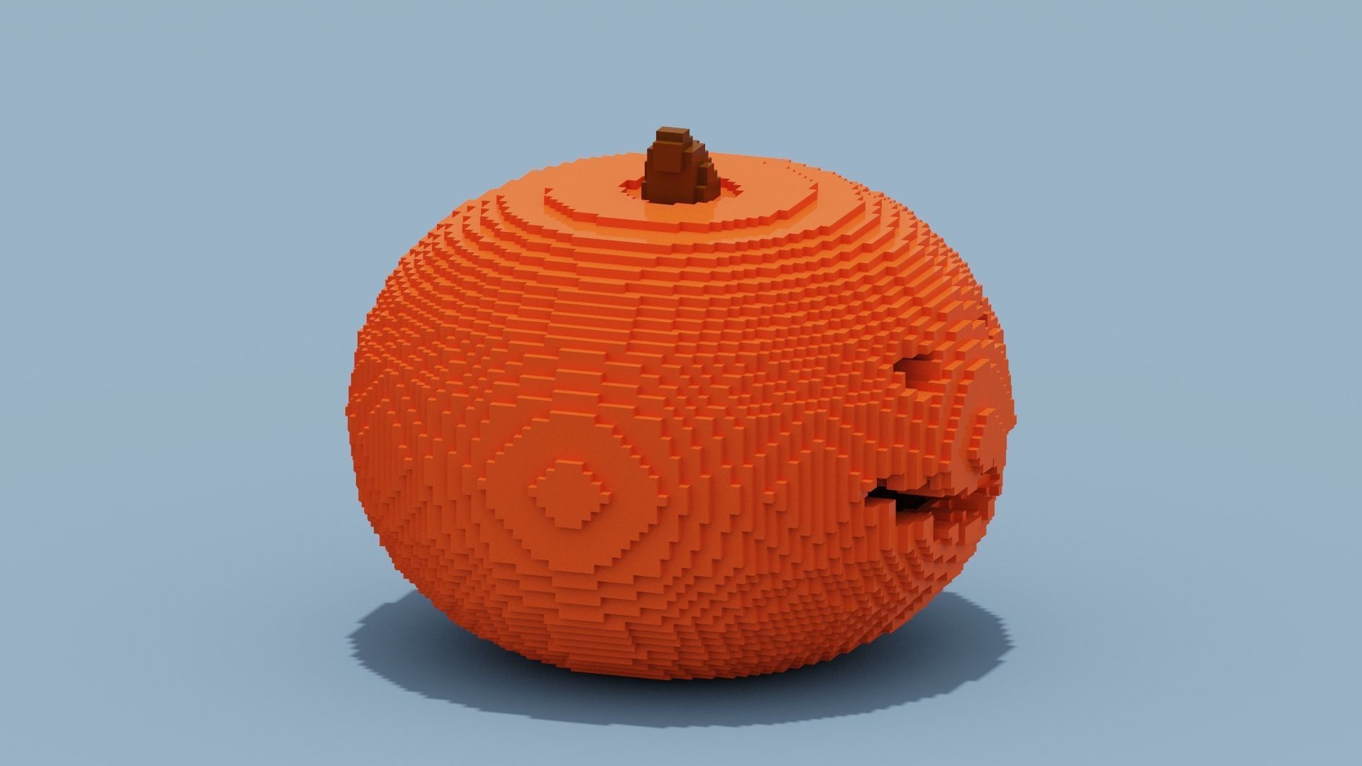 Voxel Halloween Pumpkin 3D model_13