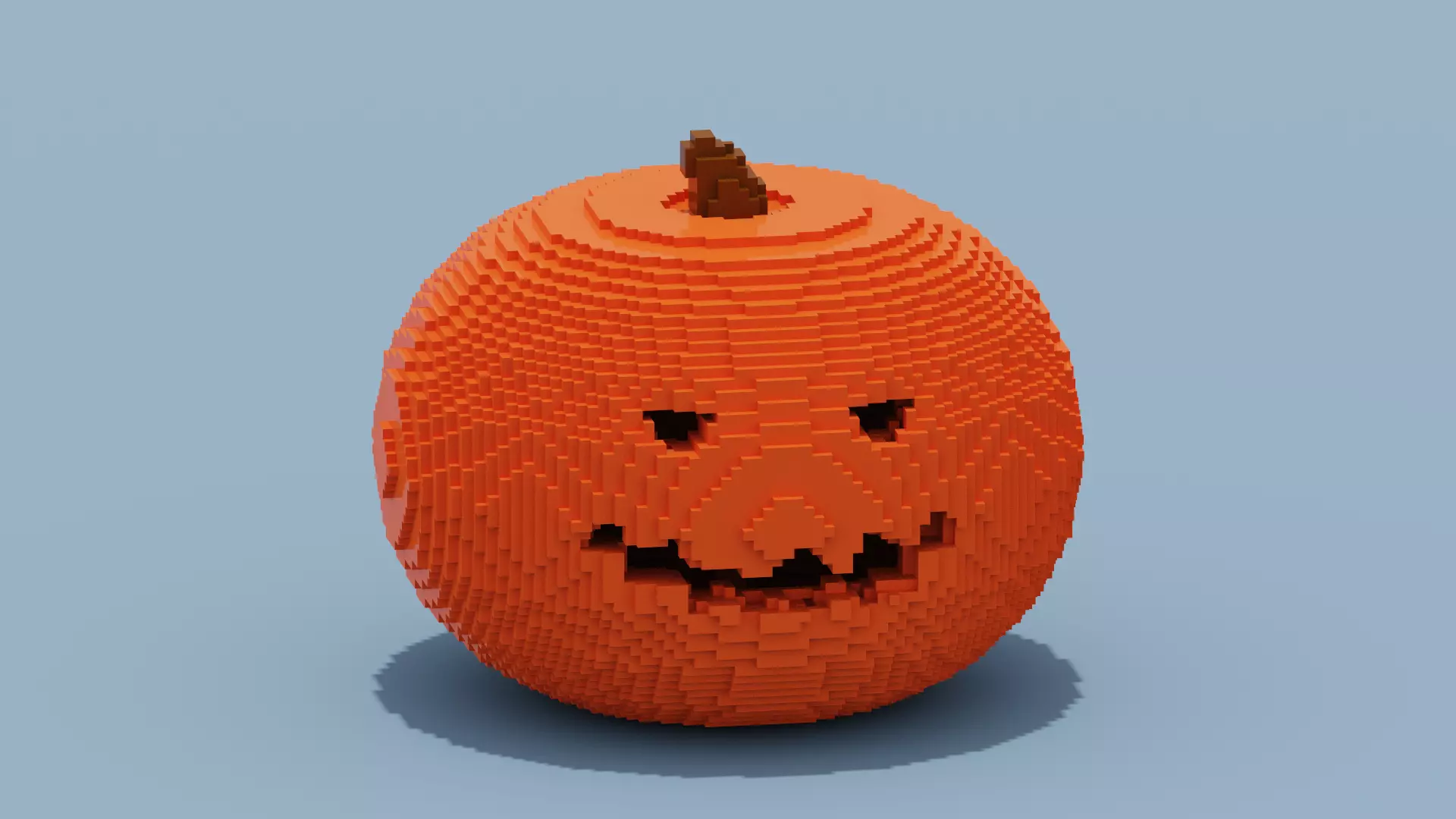 Voxel Halloween Pumpkin 3D model_0