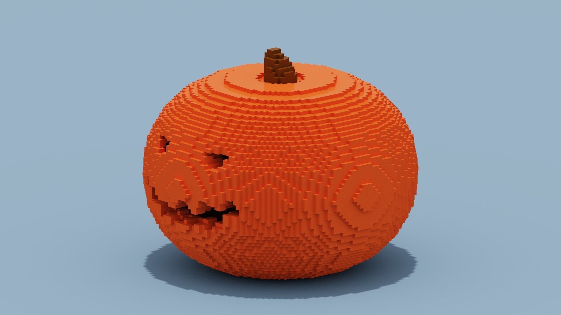 Voxel Halloween Pumpkin 3D model_4