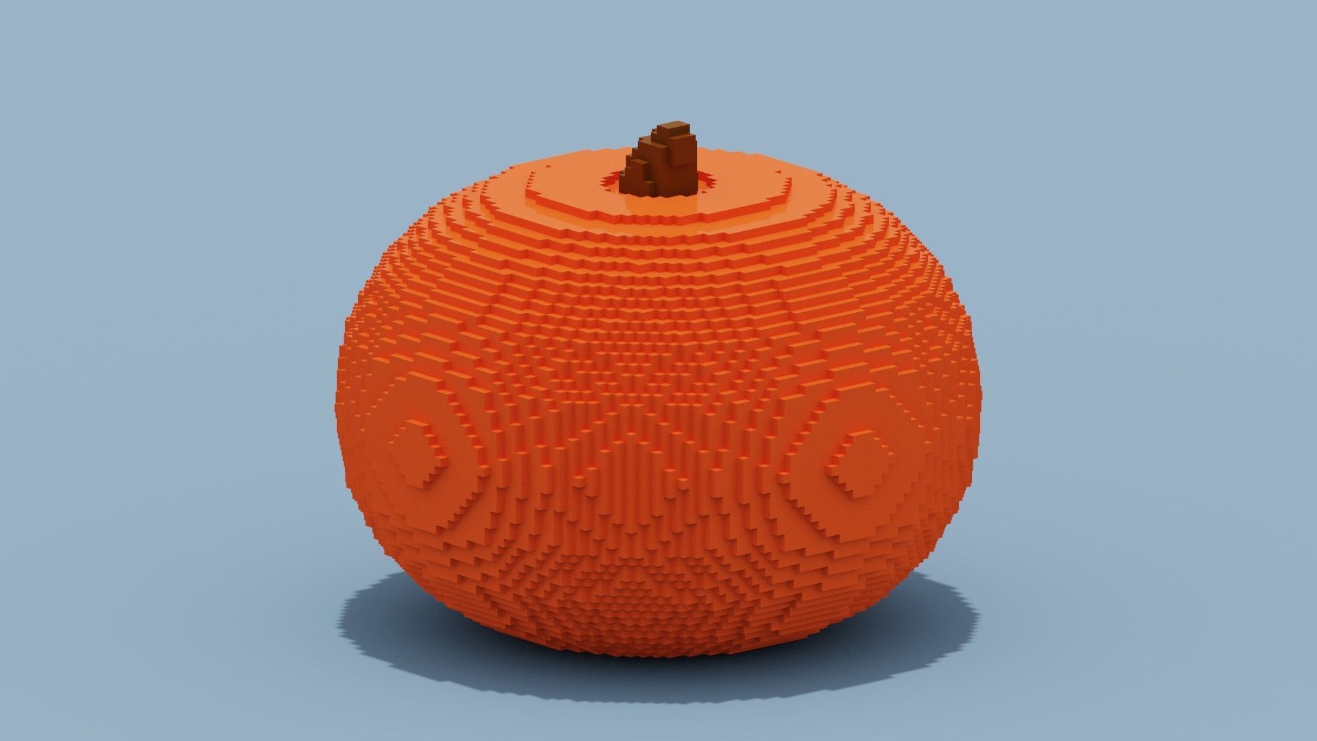 Voxel Halloween Pumpkin 3D model_10