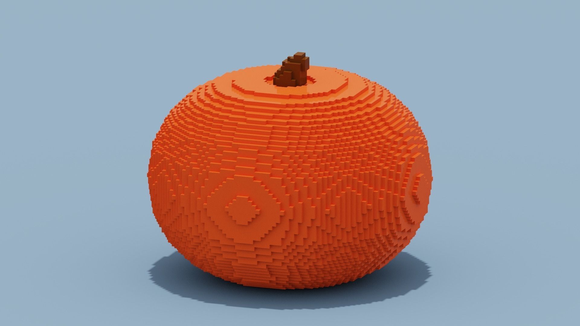 Voxel Halloween Pumpkin 3D model_9