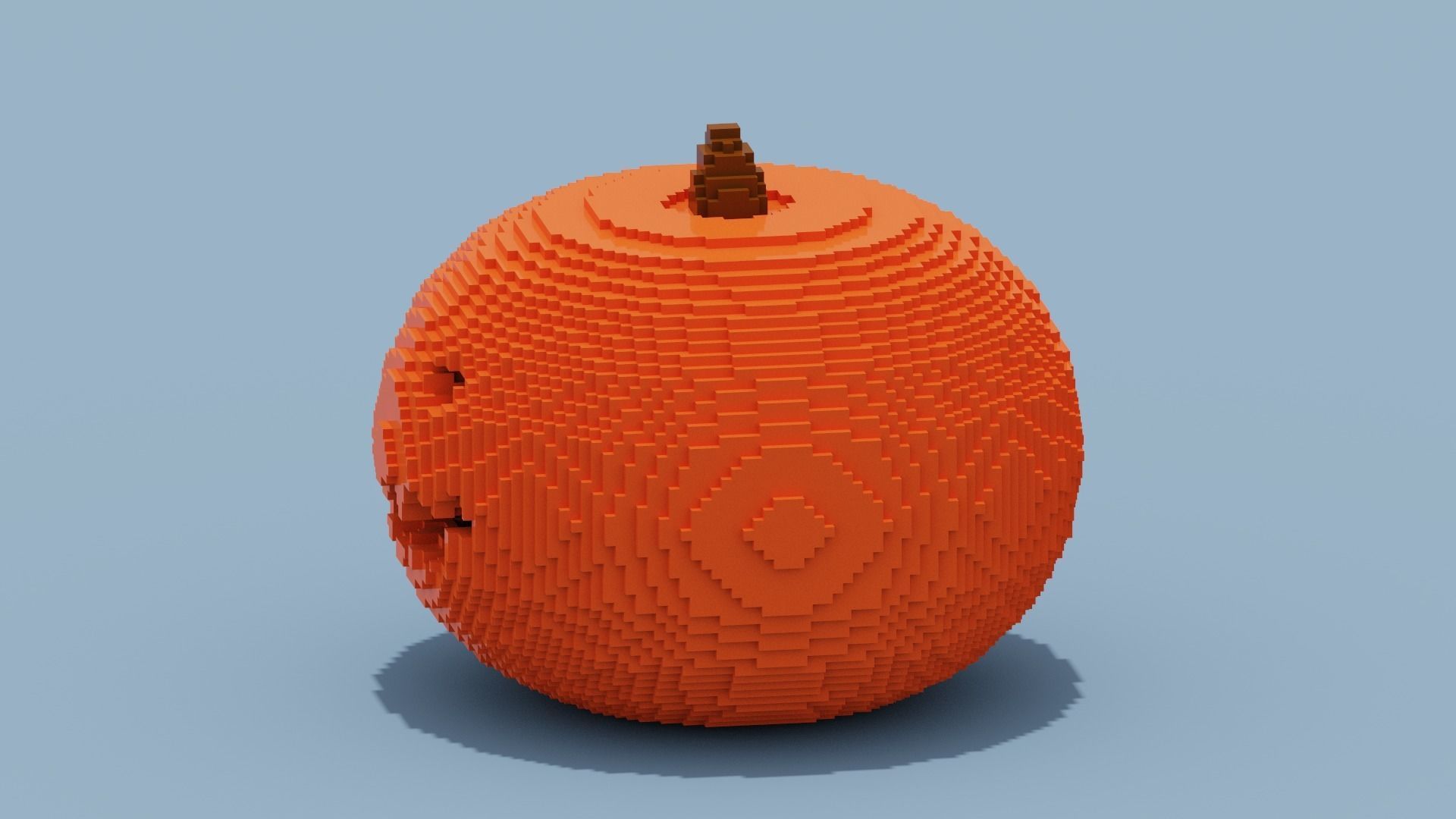 Voxel Halloween Pumpkin 3D model_5