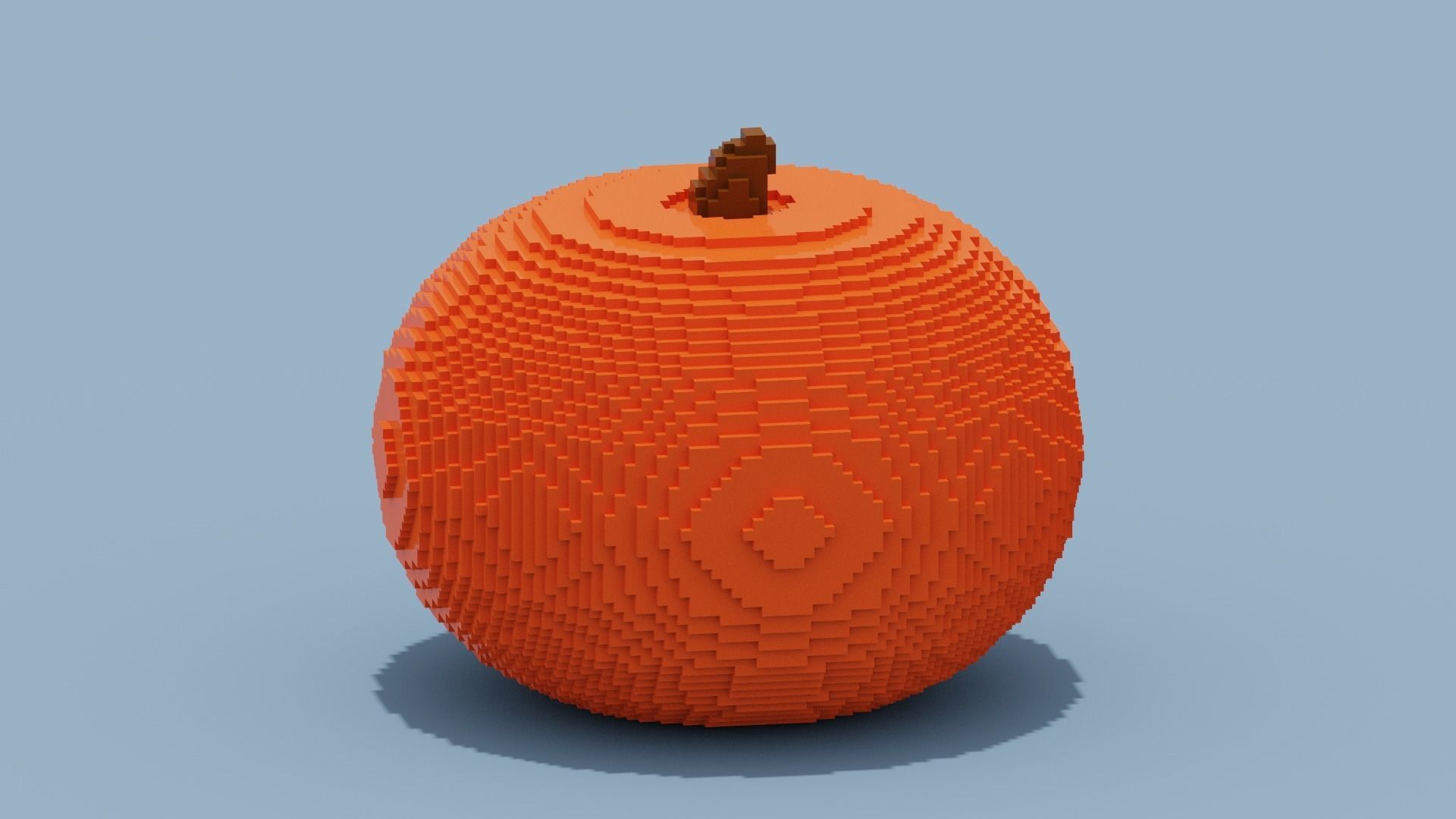 Voxel Halloween Pumpkin 3D model_8