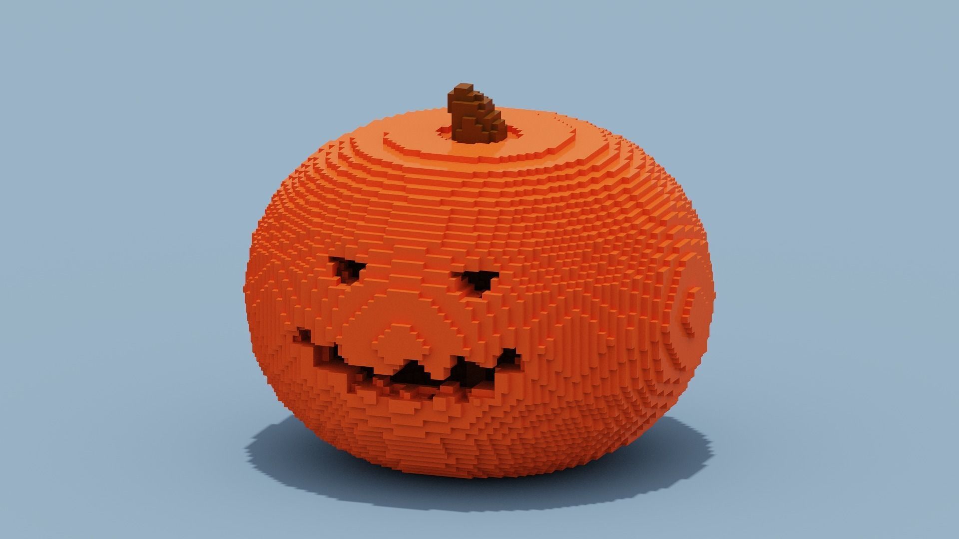 Voxel Halloween Pumpkin 3D model_1