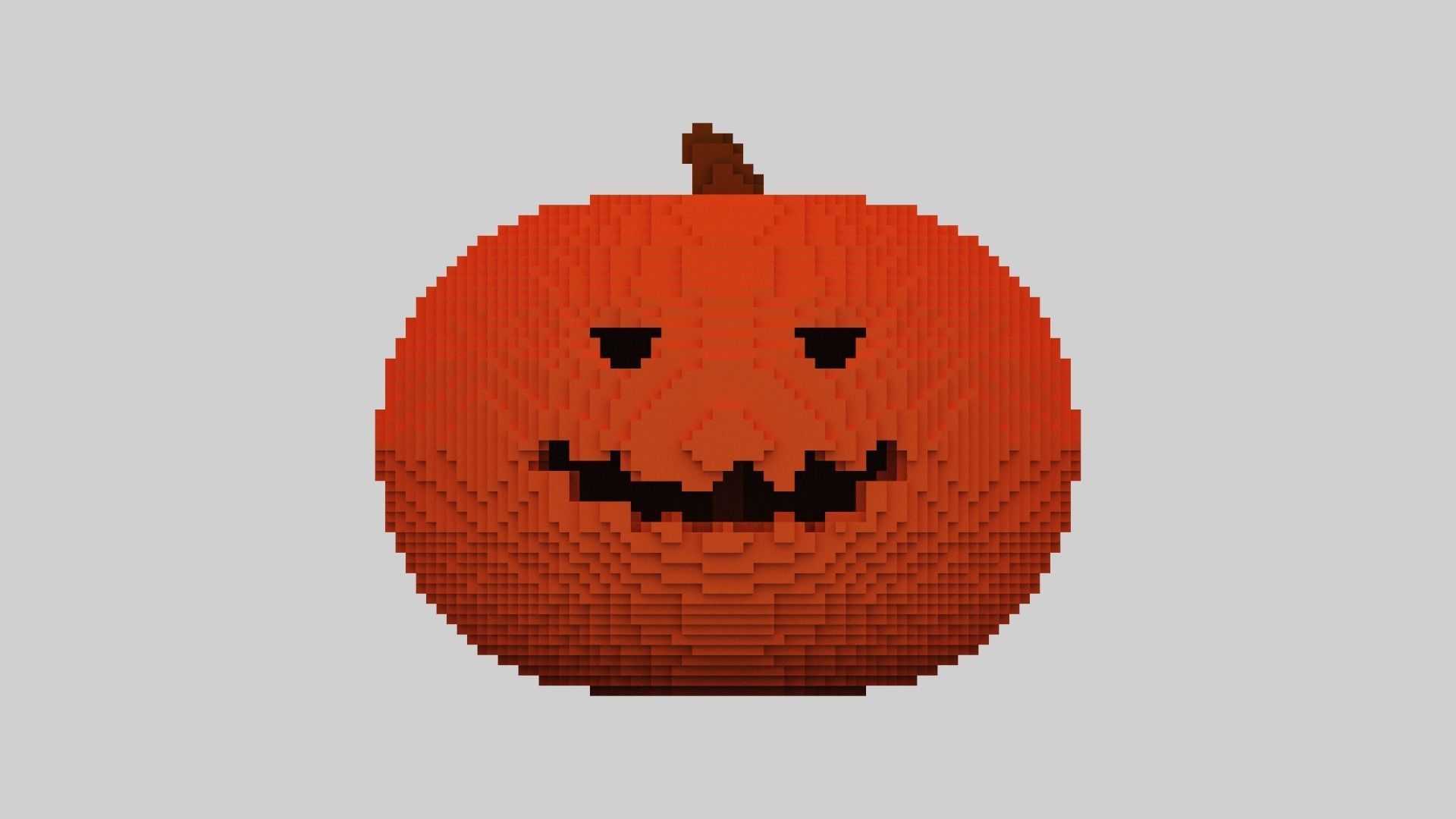 Voxel Halloween Pumpkin 3D model_2