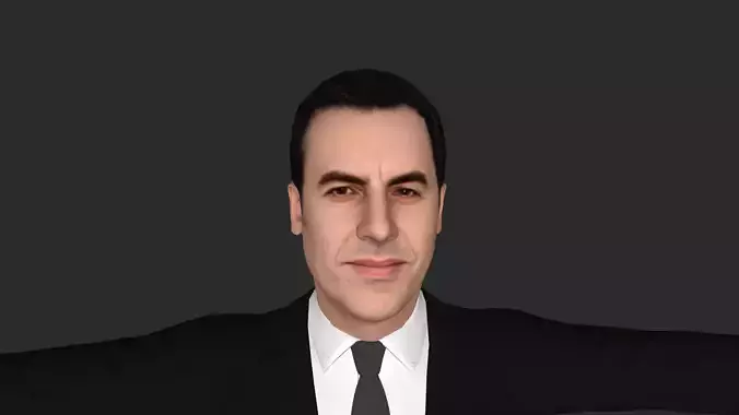 Sacha Baron Cohen Hyper Realistic Full Body Rigged Character