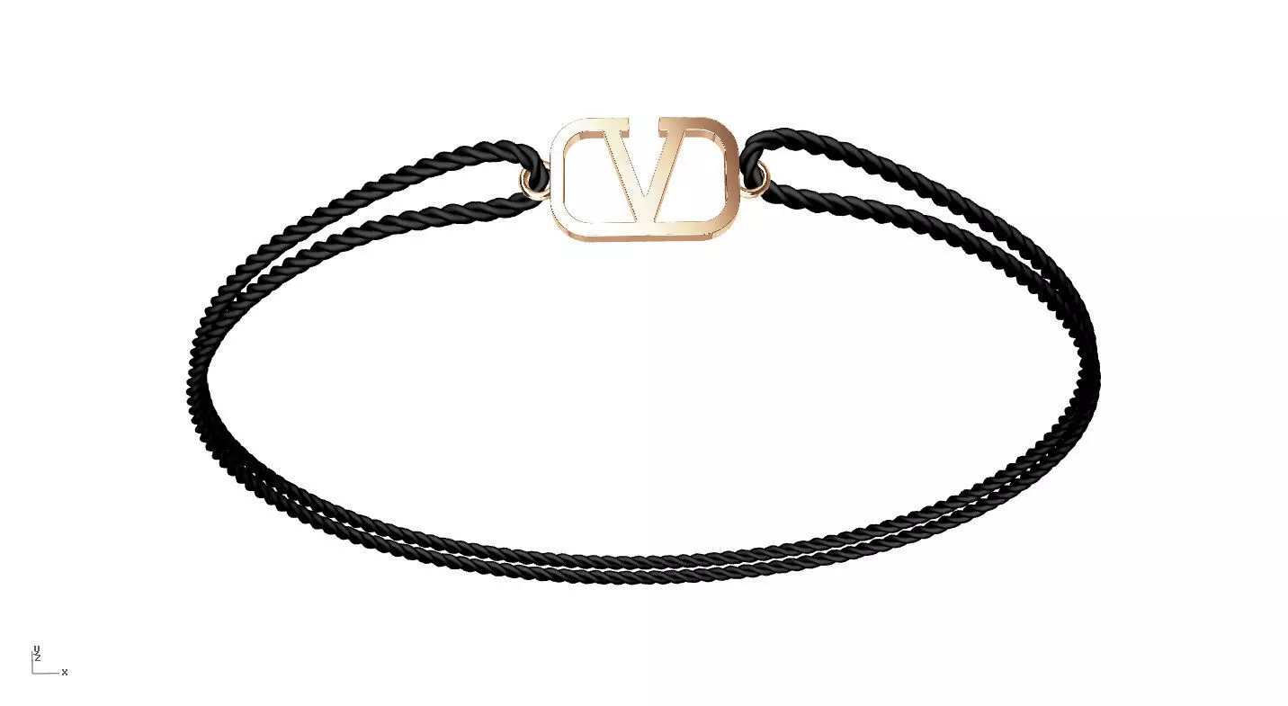 Unisex cord bracelet 2023-006 3D print model