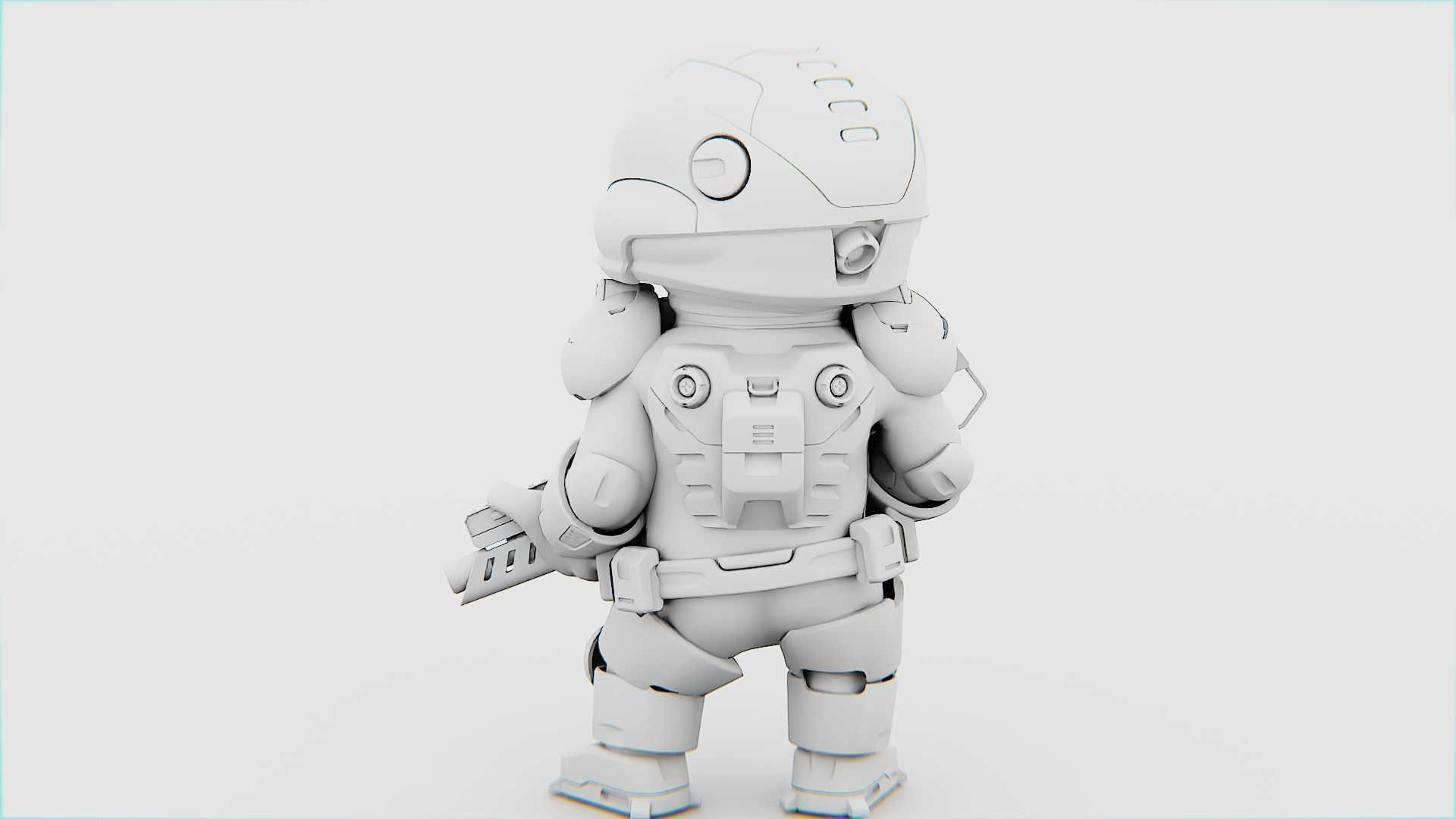 TOON TROOPER ALIENWARE V-2   RIGGED 3D model_31