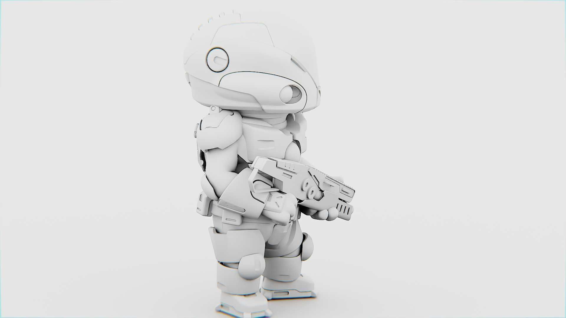 TOON TROOPER ALIENWARE V-2   RIGGED 3D model_32