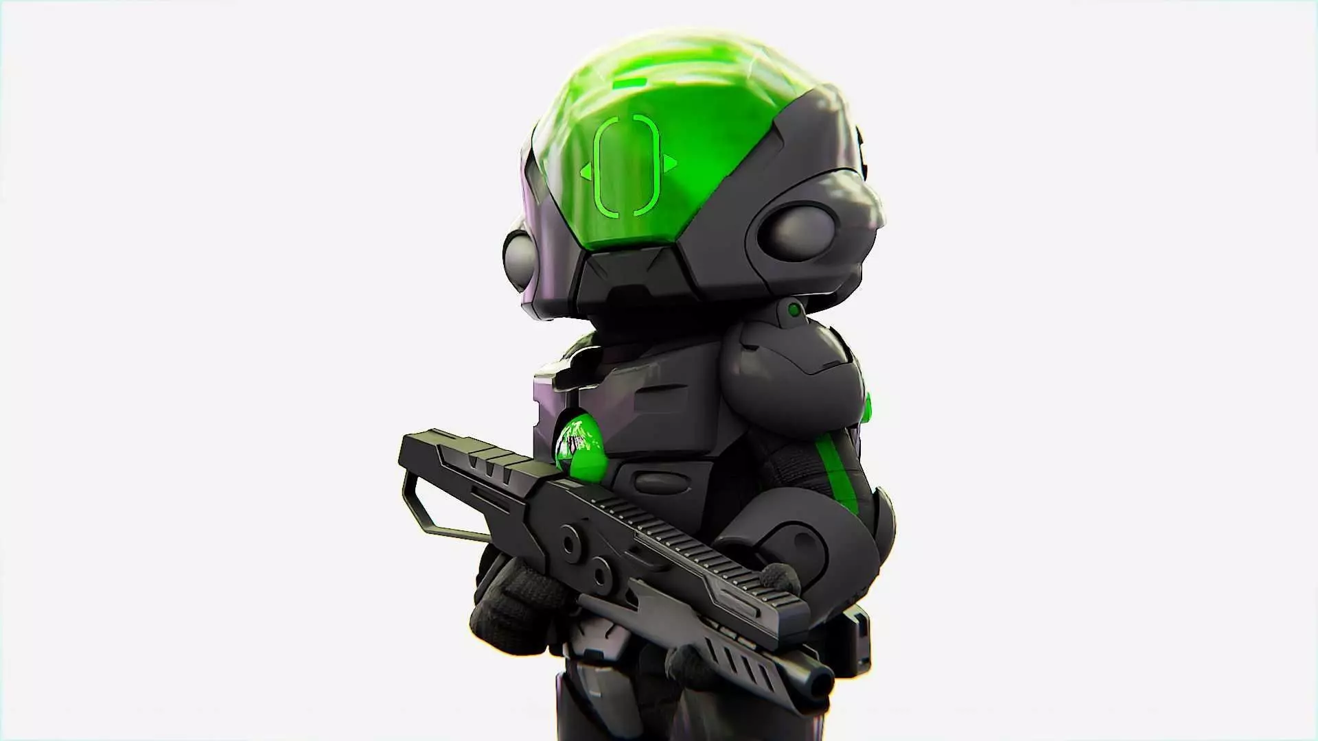 TOON TROOPER ALIENWARE V-2   RIGGED 3D model_0