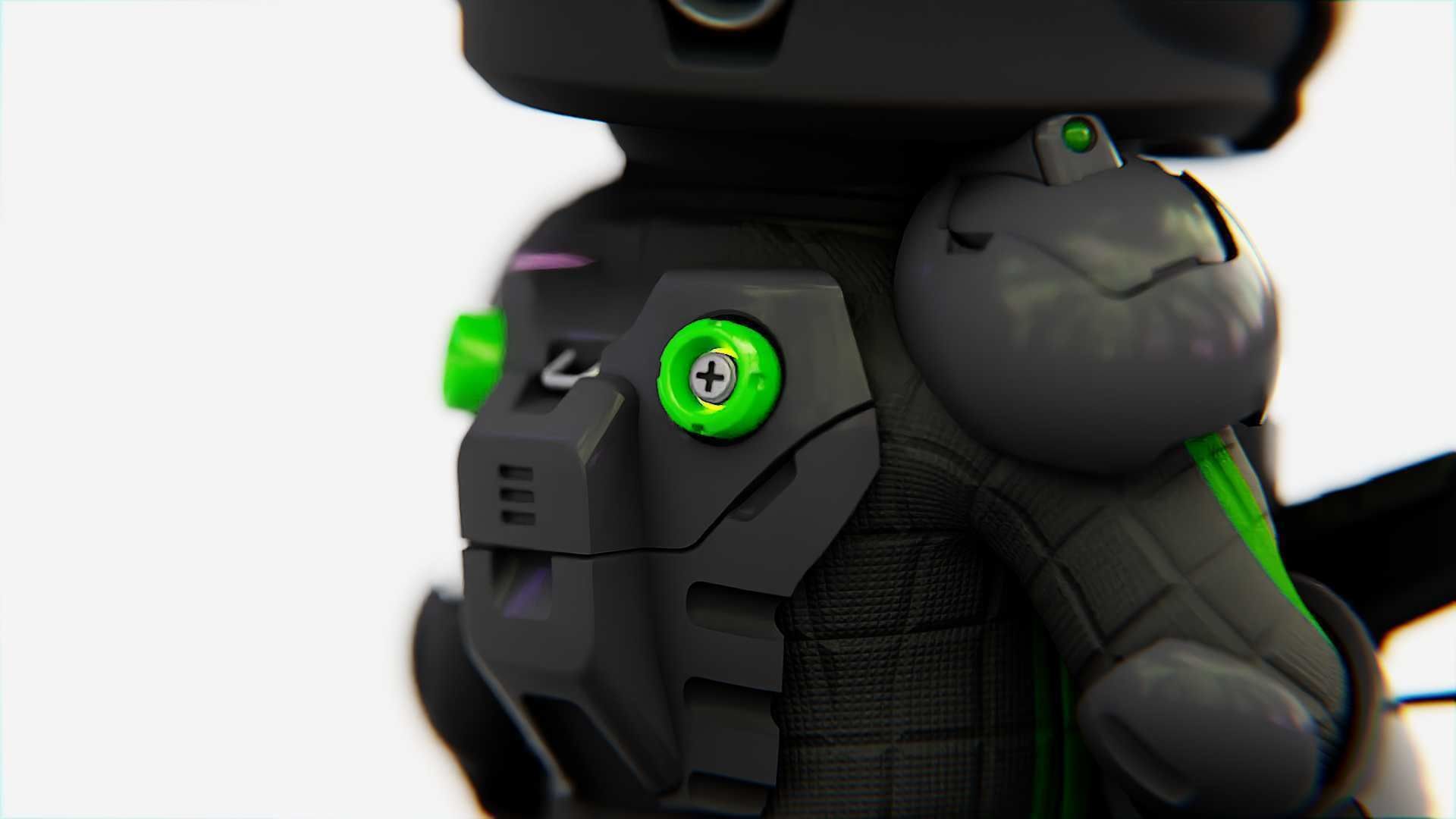 TOON TROOPER ALIENWARE V-2   RIGGED 3D model_13