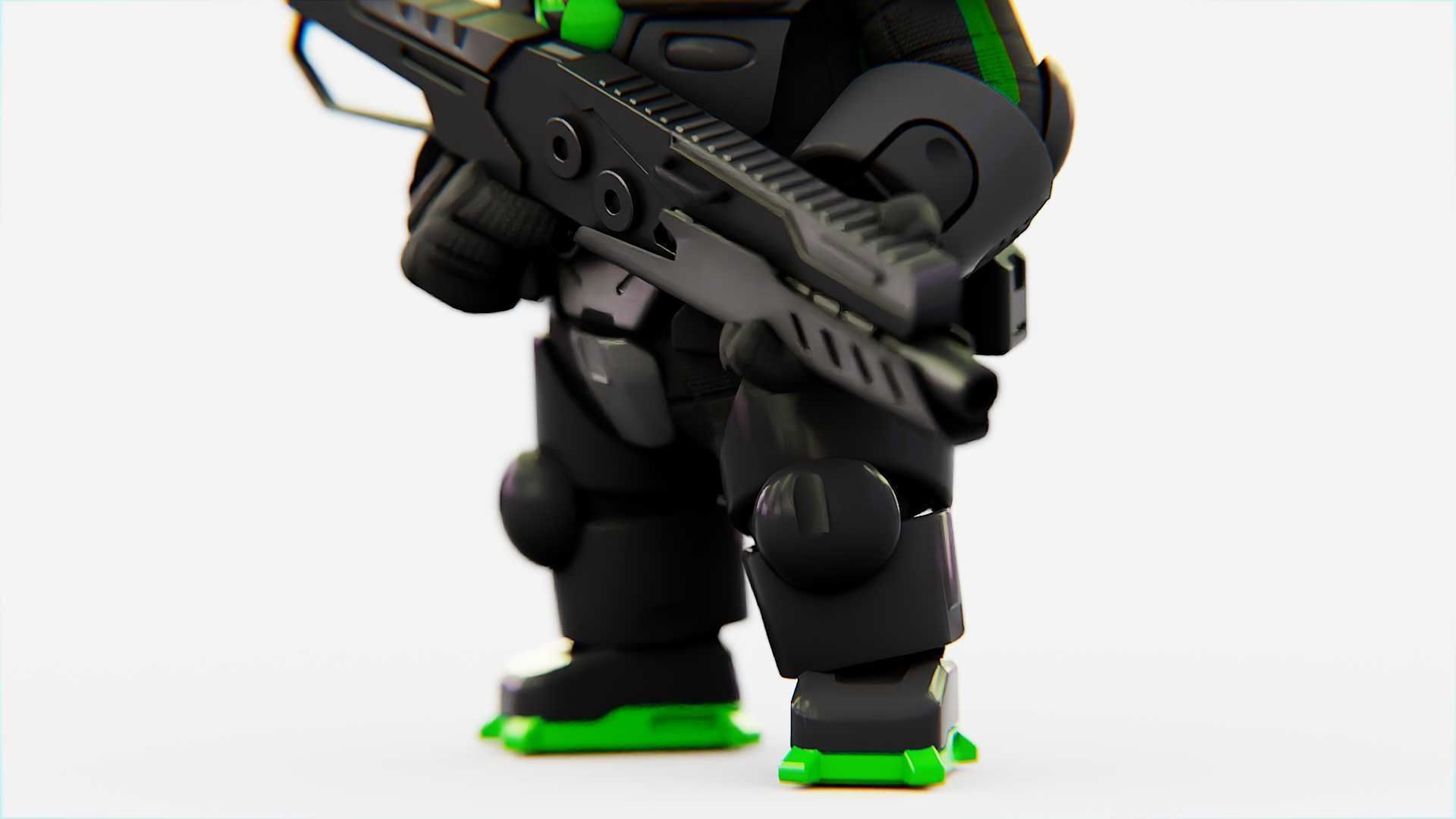 TOON TROOPER ALIENWARE V-2   RIGGED 3D model_19