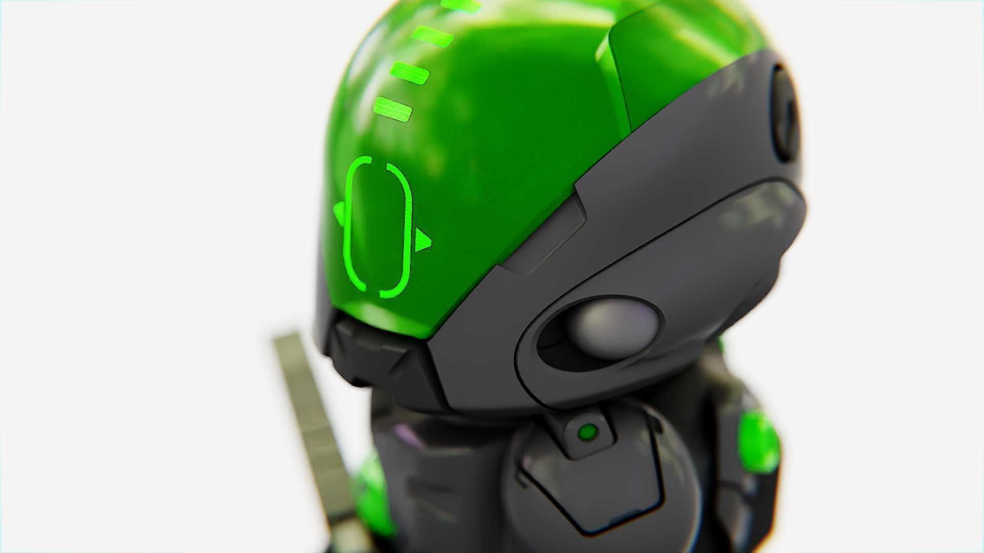 TOON TROOPER ALIENWARE V-2   RIGGED 3D model_16