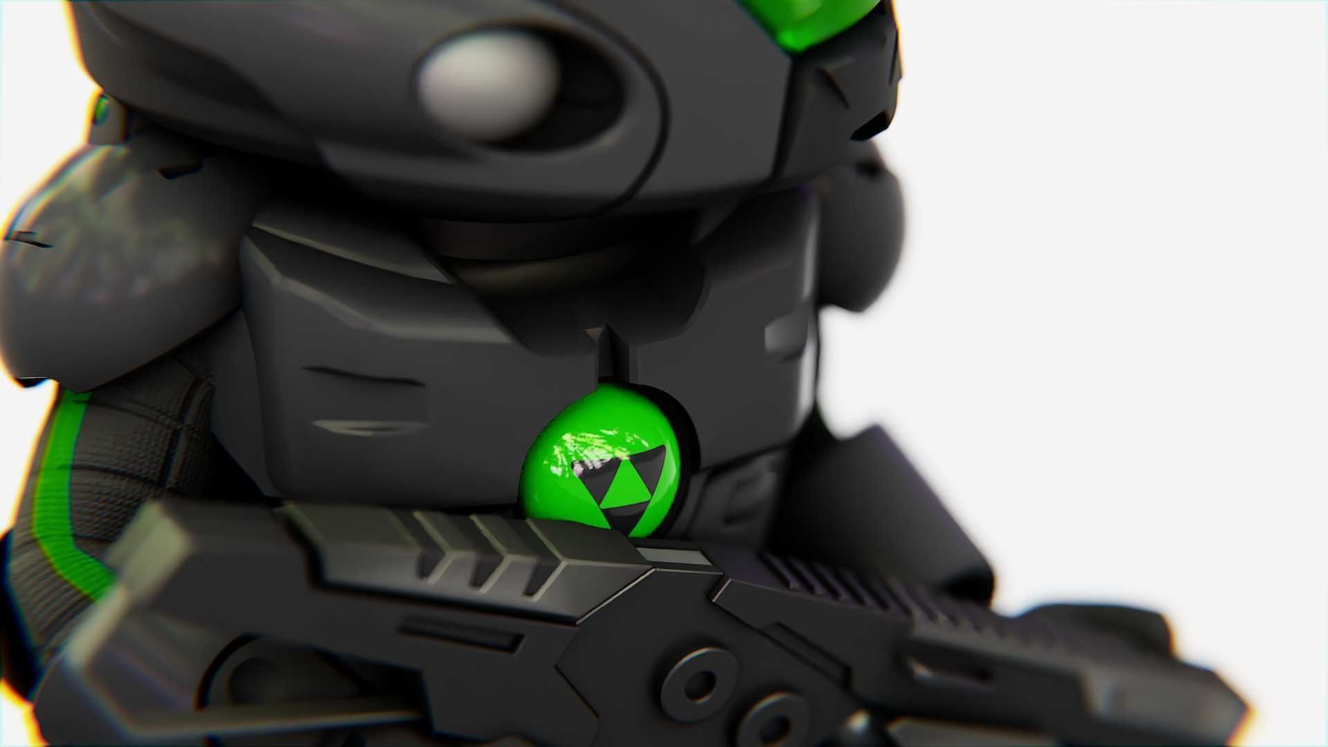 TOON TROOPER ALIENWARE V-2   RIGGED 3D model_14