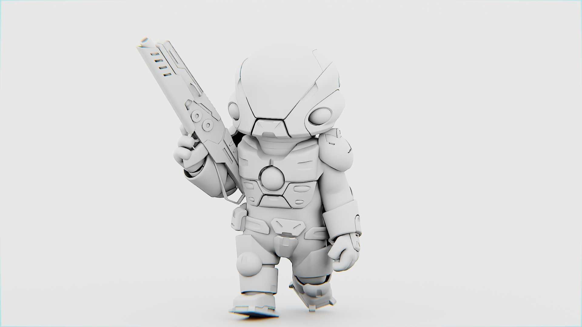 TOON TROOPER ALIENWARE V-2   RIGGED 3D model_34