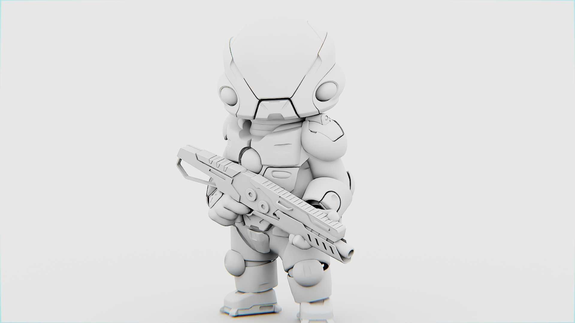 TOON TROOPER ALIENWARE V-2   RIGGED 3D model_30