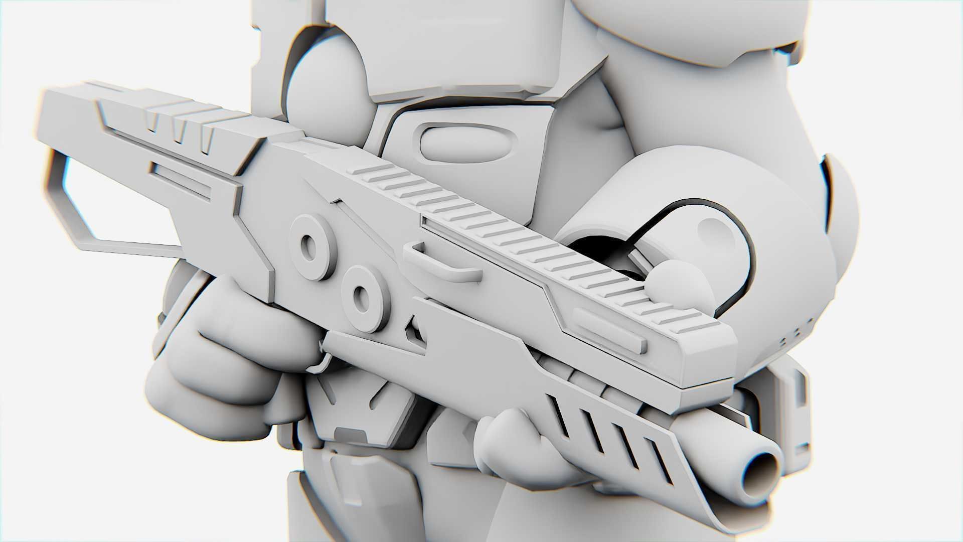 TOON TROOPER ALIENWARE V-2   RIGGED 3D model_33