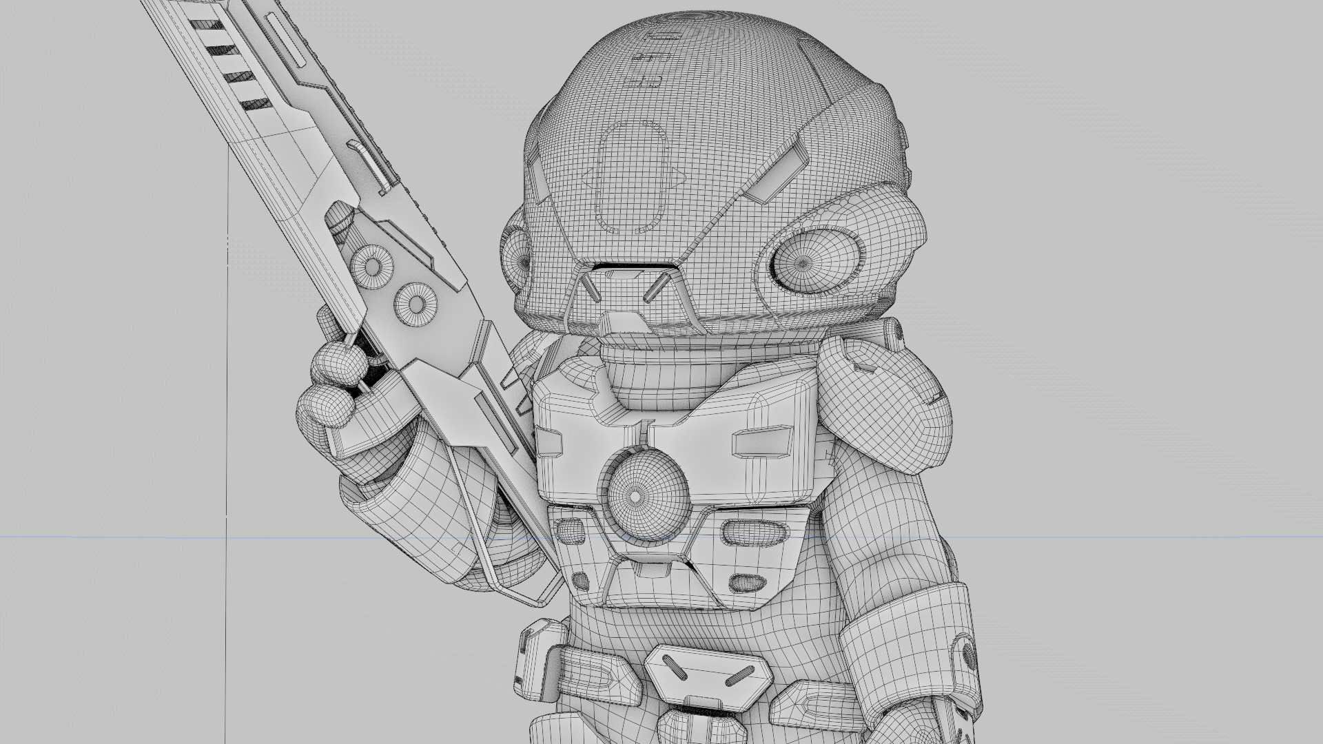 TOON TROOPER ALIENWARE V-2   RIGGED 3D model_39