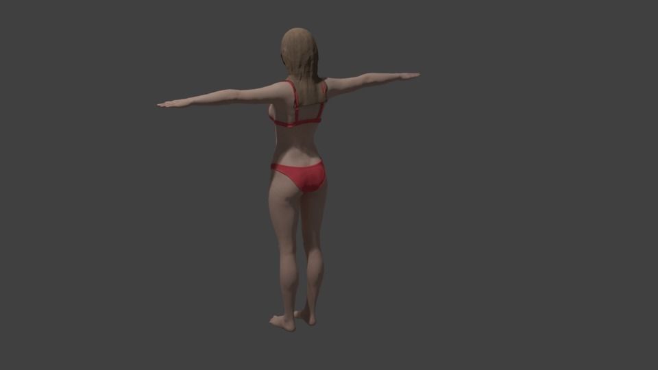 3D female model 3D model_2