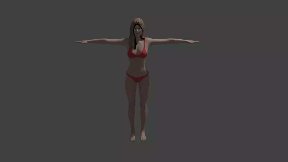 3D female model 3D model_0
