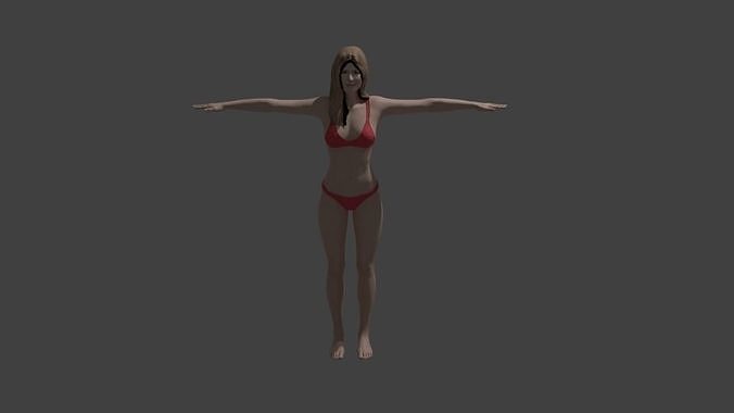 3D female model  3D model