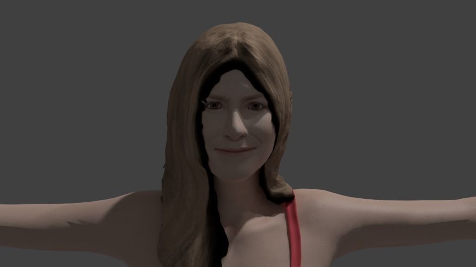 3D female model 3D model_1